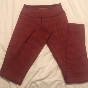 Beyond Yoga Red Striped Leggings